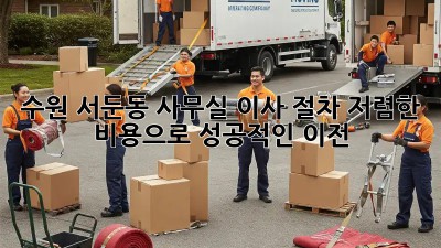 수원 서둔동 사무실 이사 절차: 저렴한 비용으로 성공적인 이전!