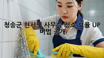 청송군 현서면 사무실 청소🧹, 효율 UP 비법 공개!